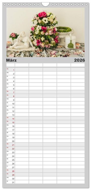 Produktbild: Familienplaner 2026 - Raum f&uuml;r Blumen mit 5 Spalten (Wandkalender, 21 x 45 cm) CALVENDO