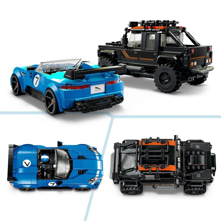 Produktbild: LEGO Speed Champions 77264 Jaguar Project 7 & Land Rover Defender, Spielzeugautos f&uuml;r Kinder