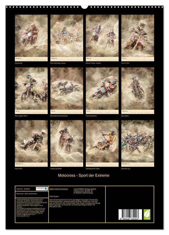 Produktbild: Motocross - Sport der Extreme (hochwertiger Premium Wandkalender 2026 DIN A2 hoch), Kunstdruck in Hochglanz