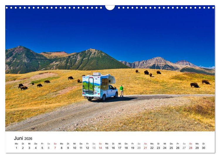 Produktbild: KANADA Mit dem Camper quer durch die Rockies (Wandkalender 2026 DIN A3 quer), CALVENDO Monatskalender