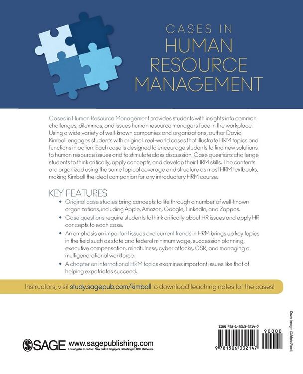 Produktbild: Cases in Human Resource Management