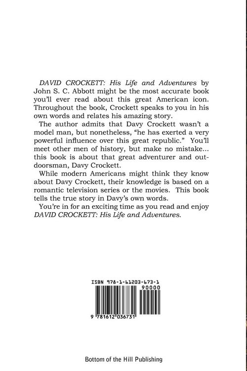 Produktbild: David Crockett, His Life and Adventures