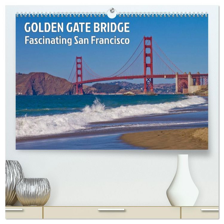 Produktbild: GOLDEN GATE BRIDGE Fascinating San Francisco (High Quality Premium Wall Calendar 2026 DIN A2 landscape),CALVENDO 12 Month Wall Calendar