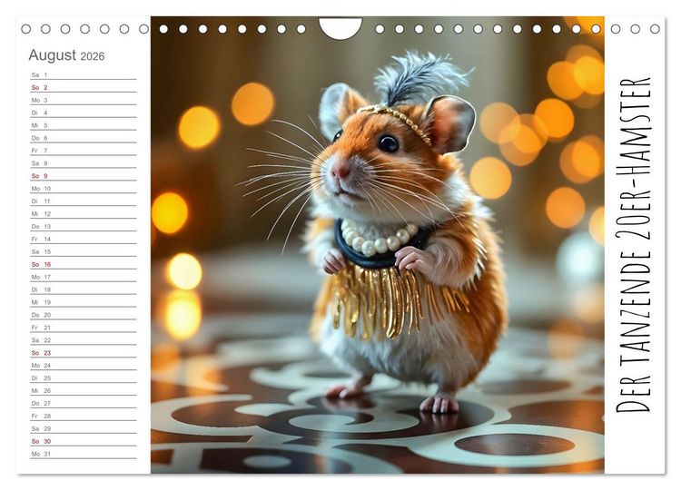 Produktbild: History Hamster - Die Geschichte der Welt in 12 Nagerbildern (Wandkalender 2026 DIN A4 quer), CALVENDO Monatskalender
