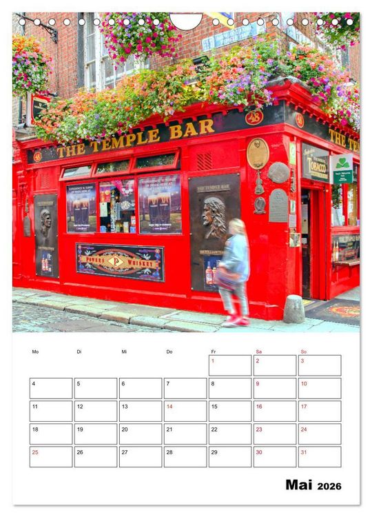 Produktbild: Dublin - faszinierende irische Hauptstadt (Wandkalender 2026 DIN A4 hoch), CALVENDO Monatskalender