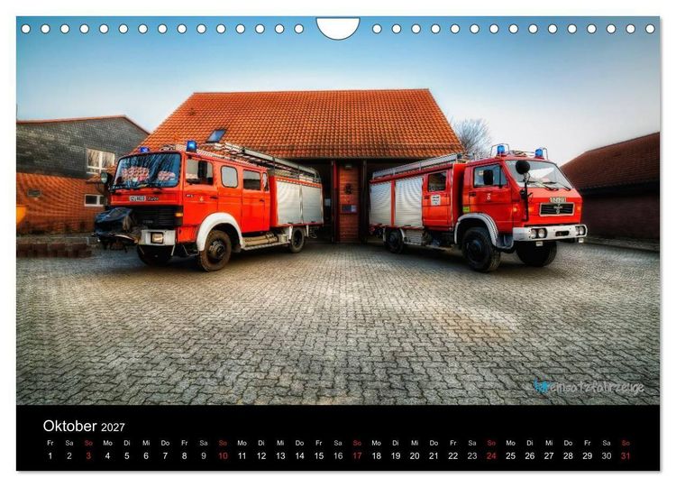 Produktbild: Einsatzfahrzeuge der Feuerwehr (Wandkalender 2027 DIN A4 quer), CALVENDO Monatskalender