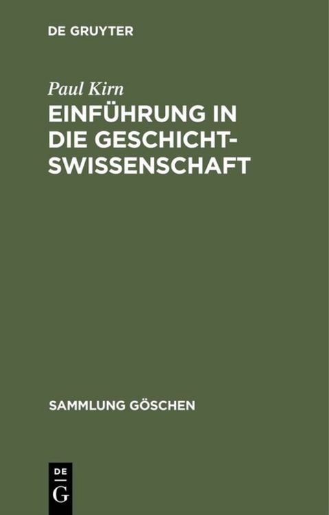 Produktbild: Einf&uuml;hrung in die Geschichtswissenschaft