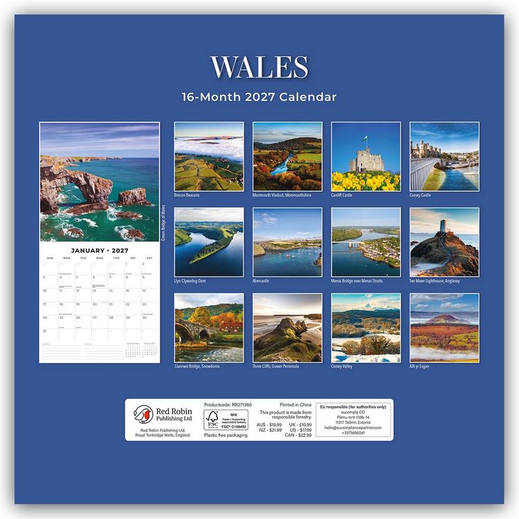 Produktbild: Wales 2027 &ndash; 16-Monatskalender