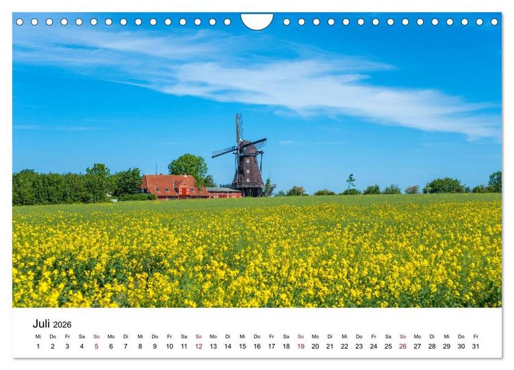Produktbild: Fehmarn - "fe mer" nat&uuml;rlich "am Meer gelegen" (Wandkalender 2026 DIN A4 quer), CALVENDO Monatskalender