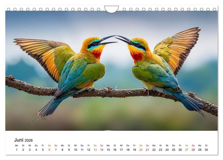 Produktbild: Bienenfresser - im Flug der Farben (Wandkalender 2026 DIN A4 quer), CALVENDO Monatskalender