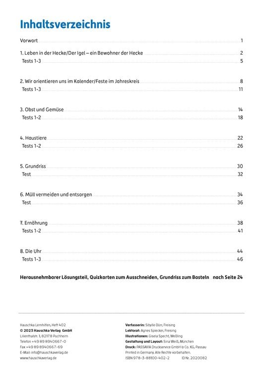 Produktbild: &Uuml;bungsheft mit Tests im Sachunterricht 2. Klasse