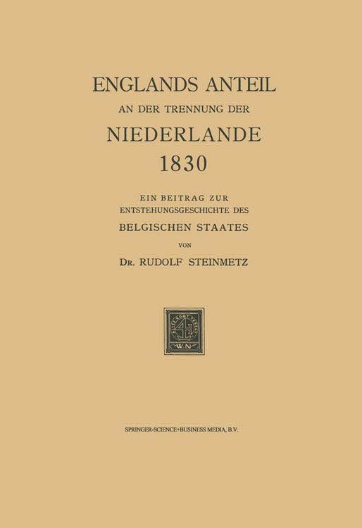 Produktbild: Englands Anteil an der Trennung der Niederlande 1830