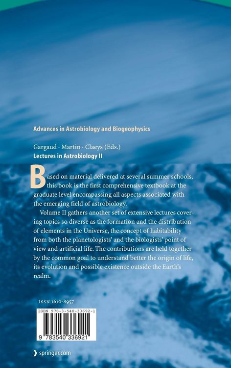 Produktbild: Lectures in Astrobiology