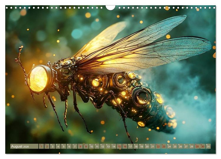 Produktbild: Die fantastische Welt der Steampunk-Insekten (Wandkalender 2026 DIN A3 quer), CALVENDO Monatskalender