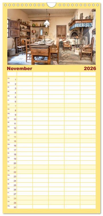 Produktbild: Familienplaner 2026 - Cevennen - Sch&ouml;ne alte Welt mit 5 Spalten (Wandkalender, 21 x 45 cm) CALVENDO