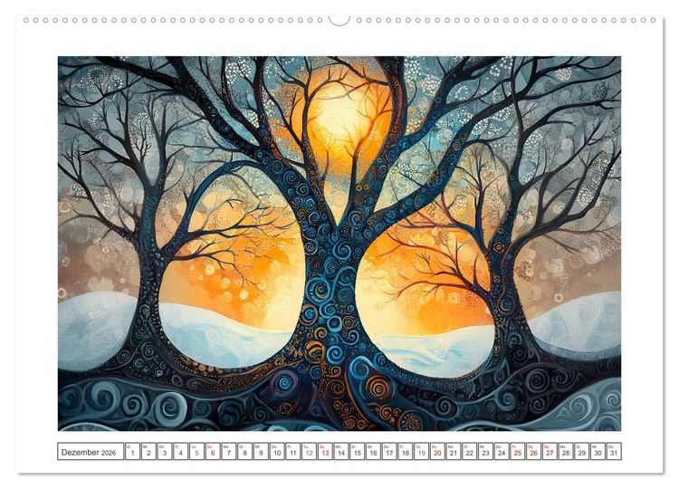 Produktbild: Waldsicht - Ein Lichterspiel (hochwertiger Premium Wandkalender 2026 DIN A2 quer), Kunstdruck in Hochglanz