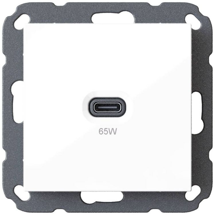 Produktbild: Ehmann 6560x0000 USB-Ladesteckdose Wei&szlig;