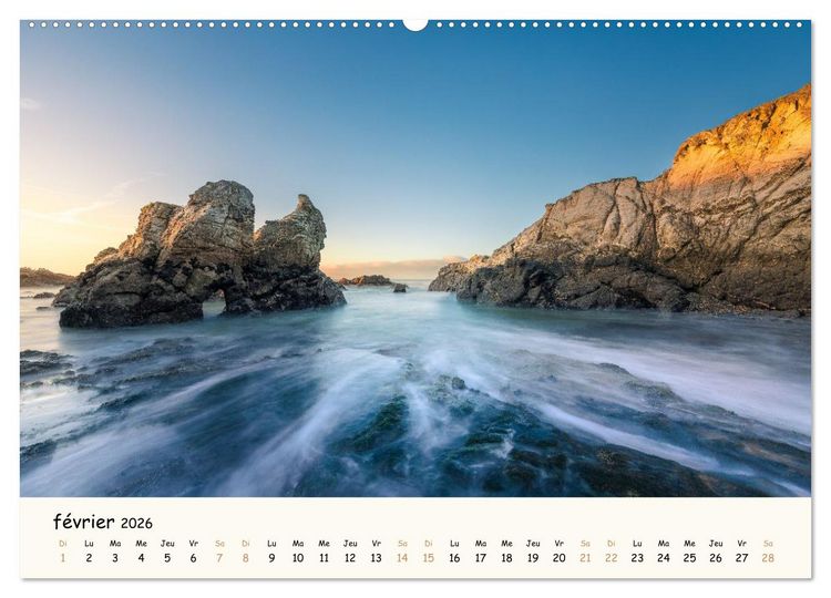 Produktbild: Rochers et mer (Calendrier mural 2026 DIN A2 vertical), CALVENDO calendrier mensuel