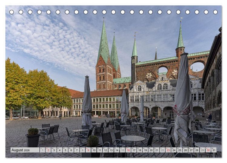 Produktbild: Hansestadt L&uuml;beck (Tischkalender 2026 DIN A5 quer), CALVENDO Monatskalender