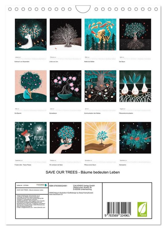 Produktbild: SAVE OUR TREES - B&auml;ume bedeuten Leben (Wandkalender 2027 DIN A4 hoch), CALVENDO Monatskalender