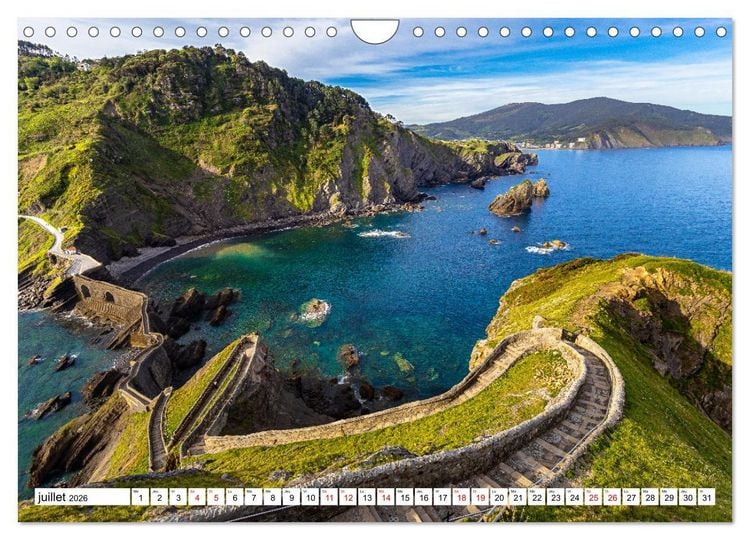 Produktbild: Sublimes paysages d'Espagne (Calendrier mural 2026 DIN A4 vertical), CALVENDO calendrier mensuel