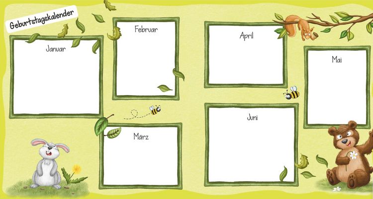 Mein Zauberpapier Kindergarten Freundebuch Wilde Waldtiere