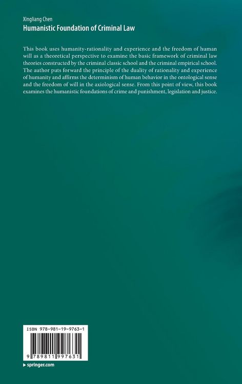 Produktbild: Humanistic Foundation of Criminal Law