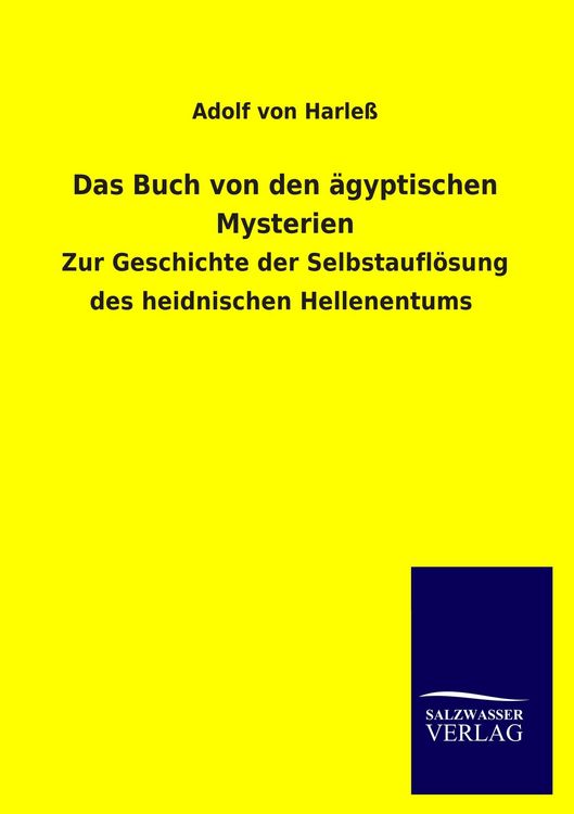 Produktbild: Das Buch von den &auml;gyptischen Mysterien