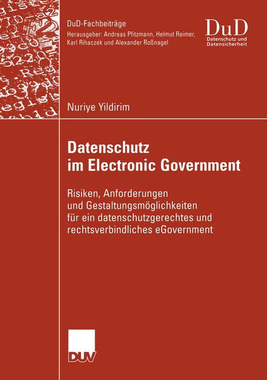 Produktbild: Datenschutz im Electronic Government