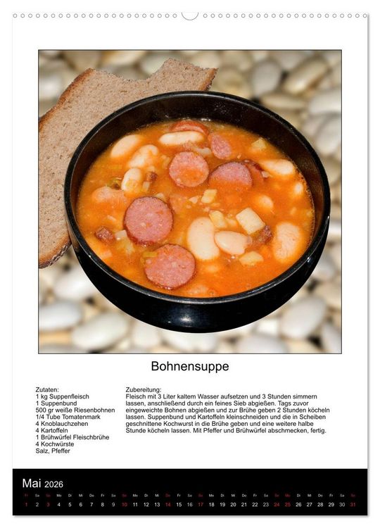 Produktbild: Omas Familienkochkalender (Wandkalender 2026 DIN A2 hoch), CALVENDO Monatskalender