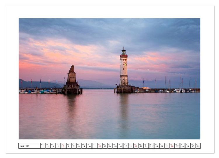 Produktbild: Bodensee 2026 (Wandkalender 2026 DIN A4 quer), CALVENDO Monatskalender