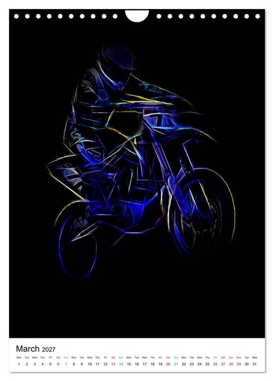 Produktbild: Electrifying Motorcross (Wall Calendar 2027 DIN A4 portrait), CALVENDO 12 Month Wall Calendar