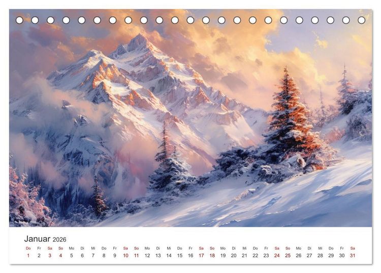 Produktbild: Farben und Licht - Landschaftsmalerei im Jahreskreis (Tischkalender 2026 DIN A5 quer), CALVENDO Monatskalender