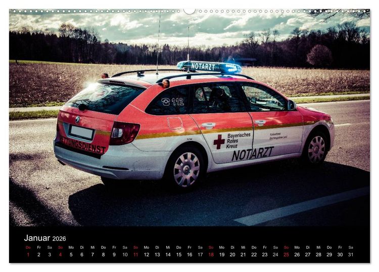 Produktbild: Einsatzfahrzeuge - Bayern (hochwertiger Premium Wandkalender 2026 DIN A2 quer), Kunstdruck in Hochglanz