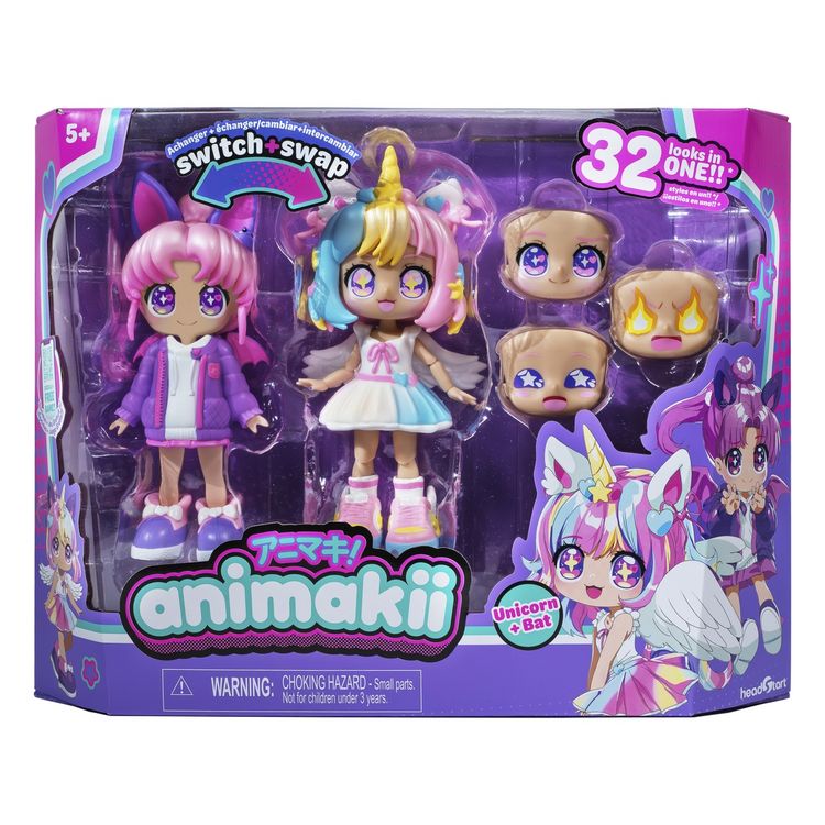 Produktbild: Spielfigur animakii switch & Swap Einhorn/Fledermaus