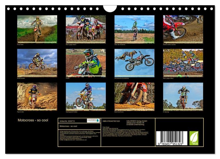 Produktbild: Motocross - so cool (Wandkalender 2026 DIN A4 quer), CALVENDO Monatskalender
