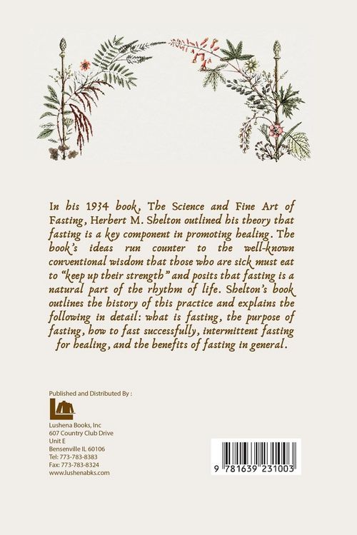 Produktbild: The Science and Fine Art of Fasting Paperback