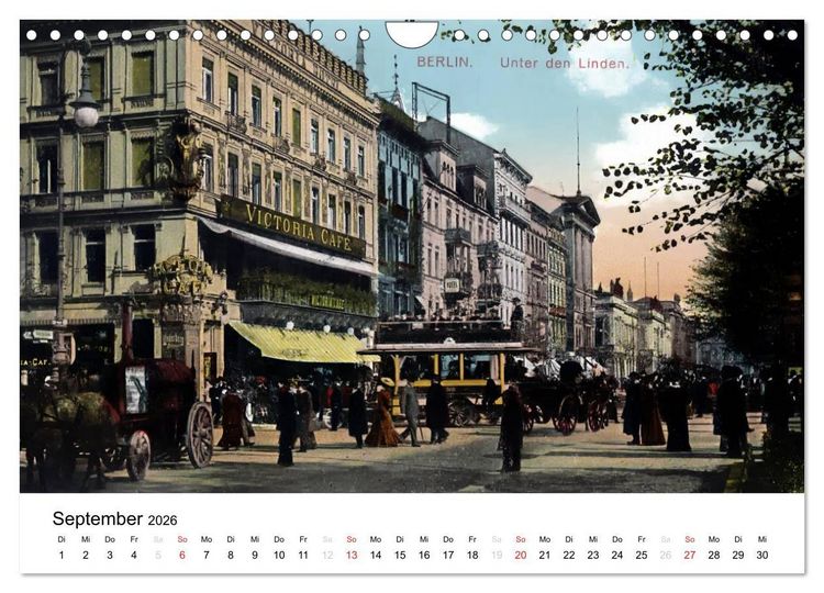 Produktbild: Farbige Gr&uuml;&szlig;e aus dem alten Berlin - Die sch&ouml;nsten Postkarten der Kaiserzeit (Wandkalender 2026 DIN A4 quer), CALVENDO Monatskalender