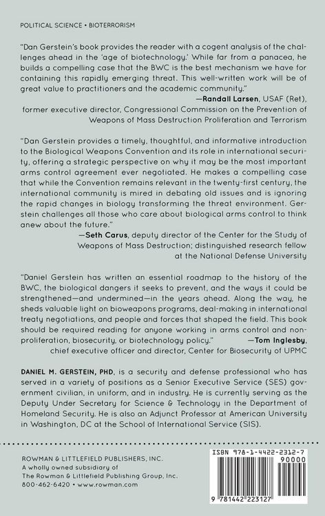 Produktbild: National Security and Arms Control in the Age of Biotechnology