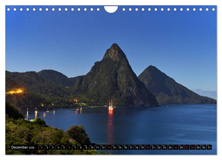 Produktbild: The Caribbean - St. Lucia, The Grenadines and Grenada (Wall Calendar 2026 DIN A4 landscape), CALVENDO 12 Month Wall Calendar