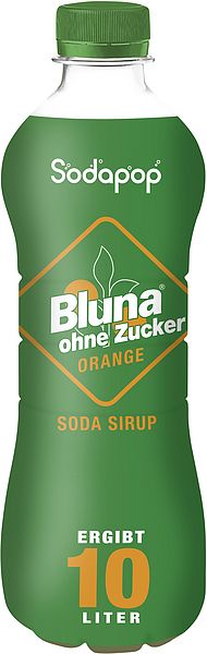 Produktbild: SODAPOP BLUNA Orange Sirup ohne Zucker 500ml f&uuml;r 10 Liter
