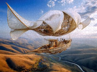 Produktbild: CALVENDO Puzzle Luftsegel im D&auml;mmerflug | 1000 Teile Lege-Gr&ouml;&szlig;e 64x48cm Foto-Puzzle f&uuml;r gl&uuml;ckliche Stunden