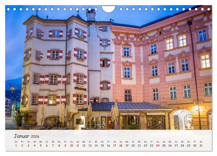 Produktbild: Innsbruck - Die sch&ouml;ne Hauptstadt Tirols (Wandkalender 2026 DIN A4 quer), CALVENDO Monatskalender