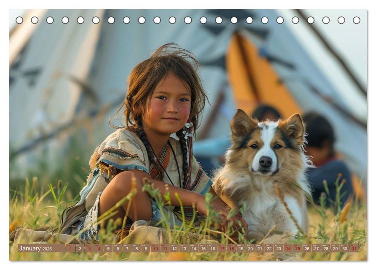 Produktbild: Native American Soul (Desk Calendar 2026 DIN A5 landscape), CALVENDO 12 Month DeskCalendar