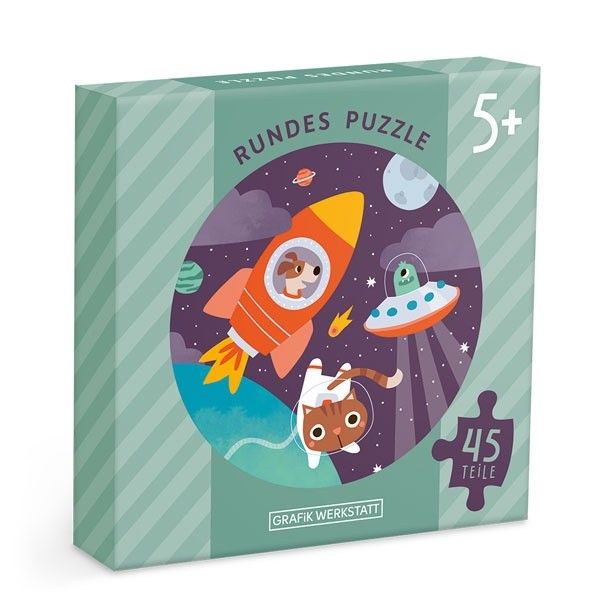 Produktbild: Rundes Puzzle Weltraum