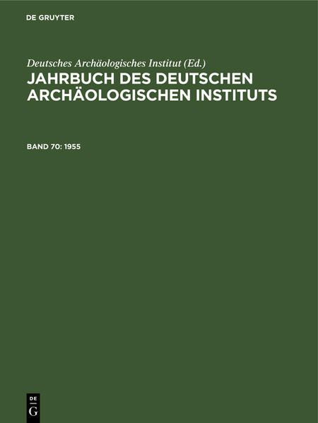 Produktbild: Jahrbuch des Deutschen Arch&auml;ologischen Instituts / 1955