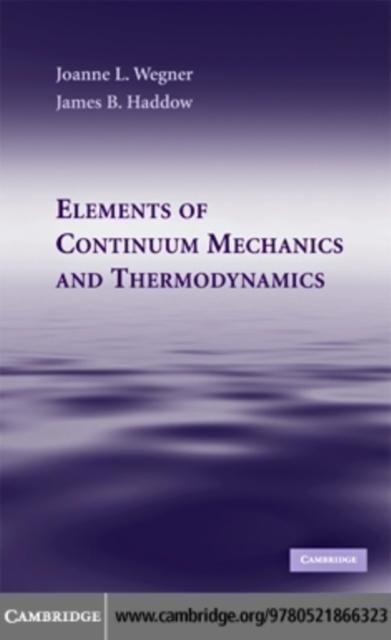 Produktbild: Elements of Continuum Mechanics and Thermodynamics
