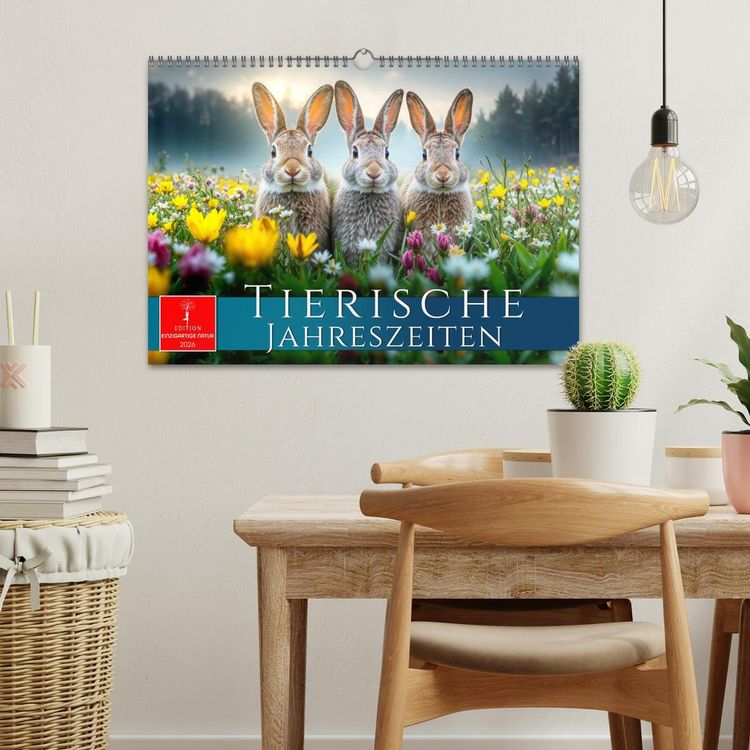 Produktbild: Tierische Jahreszeiten (Wandkalender 2026 DIN A3 quer), CALVENDO Monatskalender