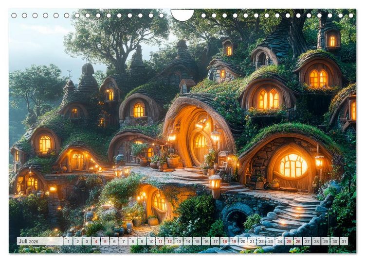 Produktbild: FABELWESEN M&auml;rchenhafte Tr&auml;ume (Wandkalender 2026 DIN A4 quer), CALVENDO Monatskalender