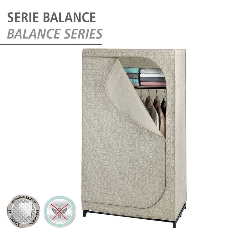 Produktbild: Kleiderschrank Mod. Balance mit Ablage, Stoffschrank, Faltschrank